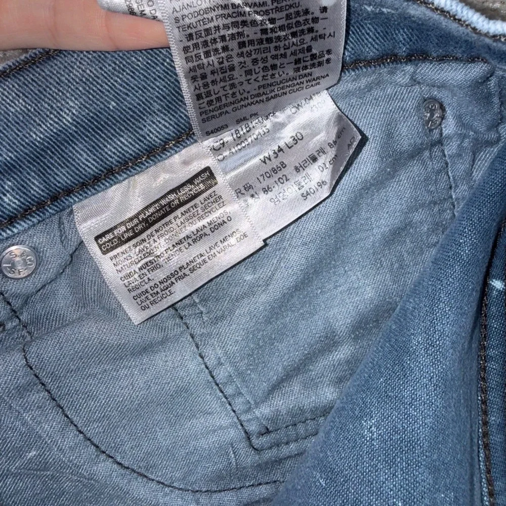 Levis 541 Athletic Taper Men's 34x30 Blue Acid Wash Denim Jeans